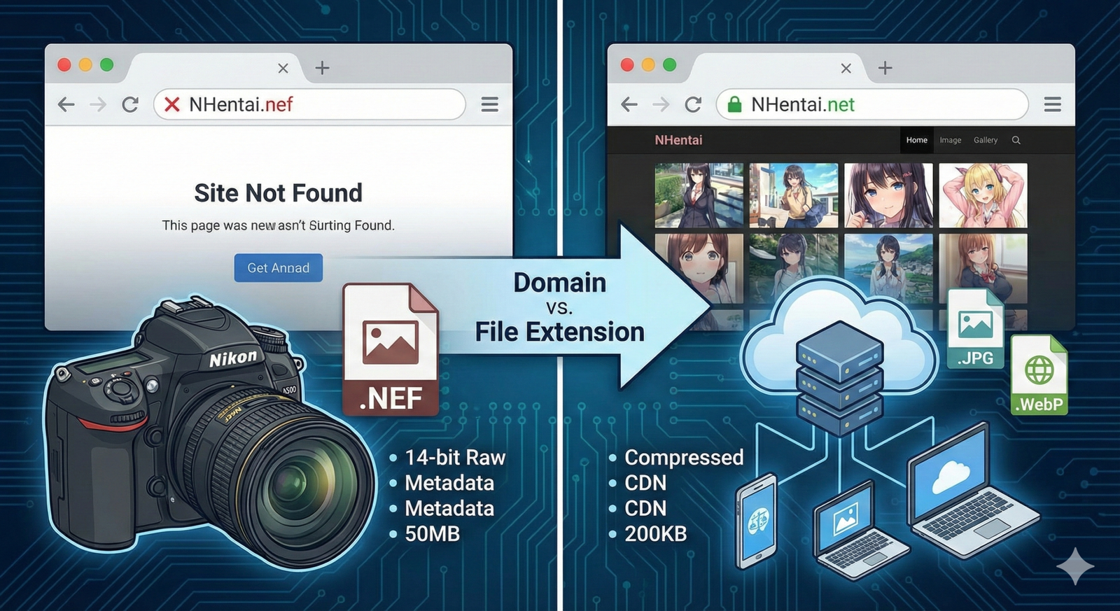 The NHentai.nef Enigma: Navigating Domain Typos, File Formats, and Digital Safety
