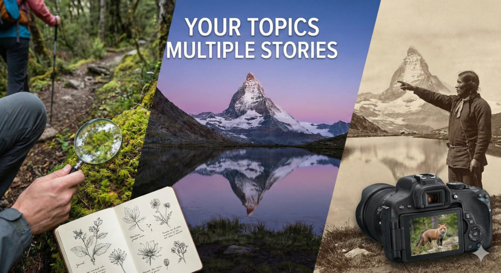 Your Topics Multiple Stories: Uncovering the Infinite Narratives of Nature and Travel