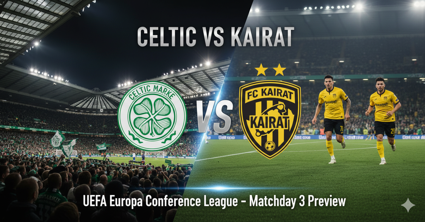 Celtic vs Kairat Prediction Team Form, Key Stats, Tactical Insights & Likely Outcome